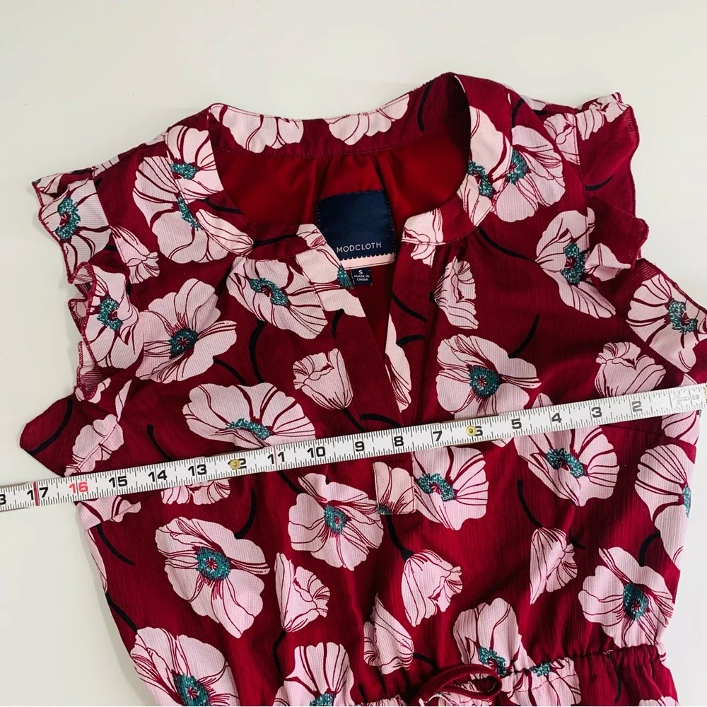 Modcloth As You Love It Floral Ruffle Dress Size Small